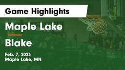 Maple Lake  vs Blake Game Highlights - Feb. 7, 2023
