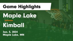 Maple Lake  vs Kimball  Game Highlights - Jan. 5, 2024
