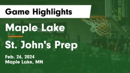 Maple Lake  vs St. John's Prep  Game Highlights - Feb. 26, 2024