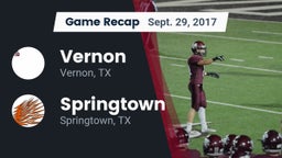 Recap: Vernon  vs. Springtown  2017