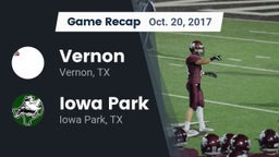 Recap: Vernon  vs. Iowa Park  2017