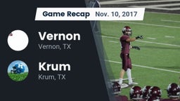 Recap: Vernon  vs. Krum  2017