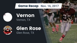 Recap: Vernon  vs. Glen Rose  2017