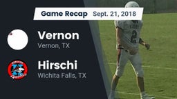 Recap: Vernon  vs. Hirschi  2018