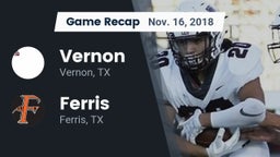 Recap: Vernon  vs. Ferris  2018