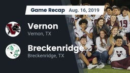 Recap: Vernon  vs. Breckenridge  2019