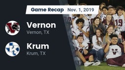 Recap: Vernon  vs. Krum  2019