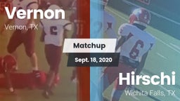 Matchup: Vernon  vs. Hirschi  2020