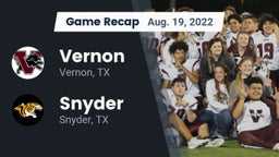 Recap: Vernon  vs. Snyder  2022