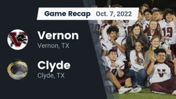 Recap: Vernon  vs. Clyde  2022