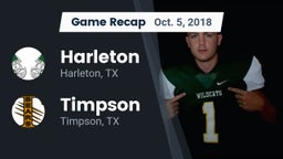 Recap: Harleton  vs. Timpson  2018