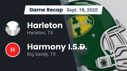 Recap: Harleton  vs. Harmony I.S.D. 2020