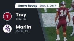 Recap: Troy  vs. Marlin  2017