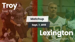 Matchup: Troy  vs. Lexington  2018