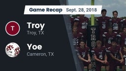 Recap: Troy  vs. Yoe  2018