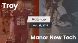 Matchup: Troy  vs. Manor New Tech 2018