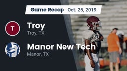 Recap: Troy  vs. Manor New Tech 2019