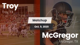 Matchup: Troy  vs. McGregor  2020