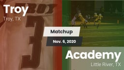 Matchup: Troy  vs. Academy  2020
