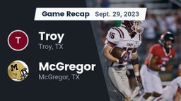 Recap: Troy  vs. McGregor  2023