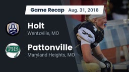 Recap: Holt  vs. Pattonville  2018