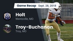 Recap: Holt  vs. Troy-Buchanan  2018