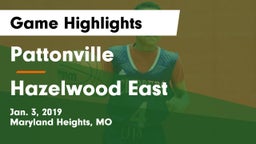 Pattonville  vs Hazelwood East  Game Highlights - Jan. 3, 2019