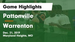 Pattonville  vs Warrenton  Game Highlights - Dec. 21, 2019