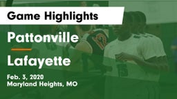 Pattonville  vs Lafayette  Game Highlights - Feb. 3, 2020