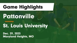 Pattonville  vs St. Louis University  Game Highlights - Dec. 29, 2023