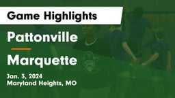 Pattonville  vs Marquette  Game Highlights - Jan. 3, 2024