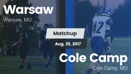Matchup: Warsaw  vs. Cole Camp  2017