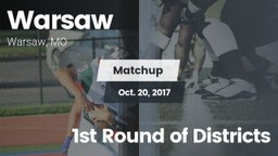 Matchup: Warsaw  vs. 1st Round of Districts 2017