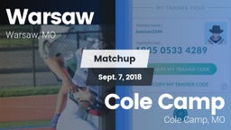 Matchup: Warsaw  vs. Cole Camp  2018