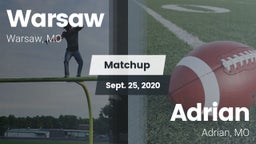Matchup: Warsaw  vs. Adrian  2020