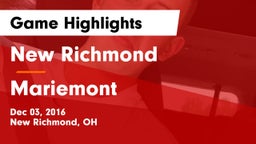 New Richmond  vs Mariemont  Game Highlights - Dec 03, 2016