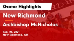 New Richmond  vs Archbishop McNicholas  Game Highlights - Feb. 23, 2021