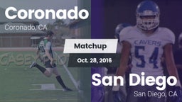 Matchup: Coronado  vs. San Diego  2016