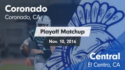 Matchup: Coronado  vs. Central  2016