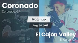 Matchup: Coronado  vs. El Cajon Valley  2018