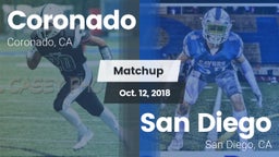 Matchup: Coronado  vs. San Diego  2018