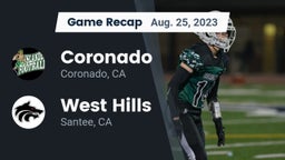 Recap: Coronado  vs. West Hills  2023