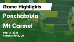 Ponchatoula  vs Mt Carmel Game Highlights - Feb. 8, 2021