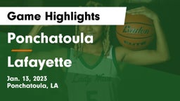 Ponchatoula  vs Lafayette  Game Highlights - Jan. 13, 2023