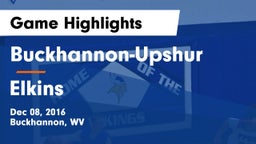 Buckhannon-Upshur  vs Elkins  Game Highlights - Dec 08, 2016