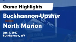 Buckhannon-Upshur  vs North Marion  Game Highlights - Jan 3, 2017