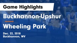 Buckhannon-Upshur  vs Wheeling Park Game Highlights - Dec. 22, 2018