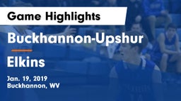Buckhannon-Upshur  vs Elkins  Game Highlights - Jan. 19, 2019