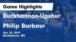 Buckhannon-Upshur  vs Philip Barbour  Game Highlights - Jan. 24, 2019