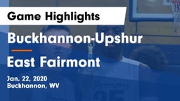 Buckhannon-Upshur  vs East Fairmont  Game Highlights - Jan. 22, 2020